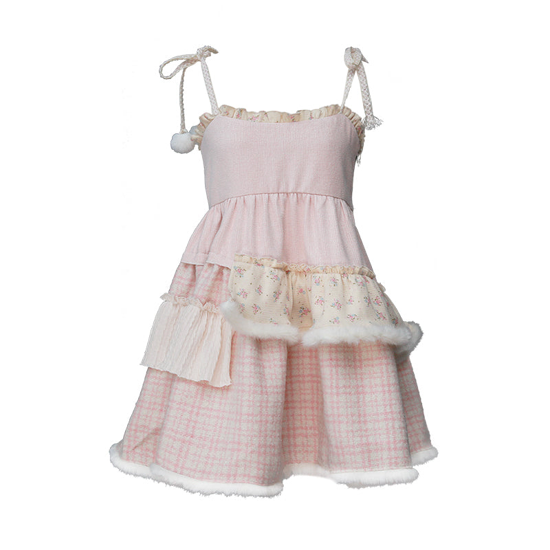 [Rose Island] Bear Traveller Irregular Cami Dress Set - Premium Dresses from Rose Island - Just $22.00! Shop now at Peiliee Shop