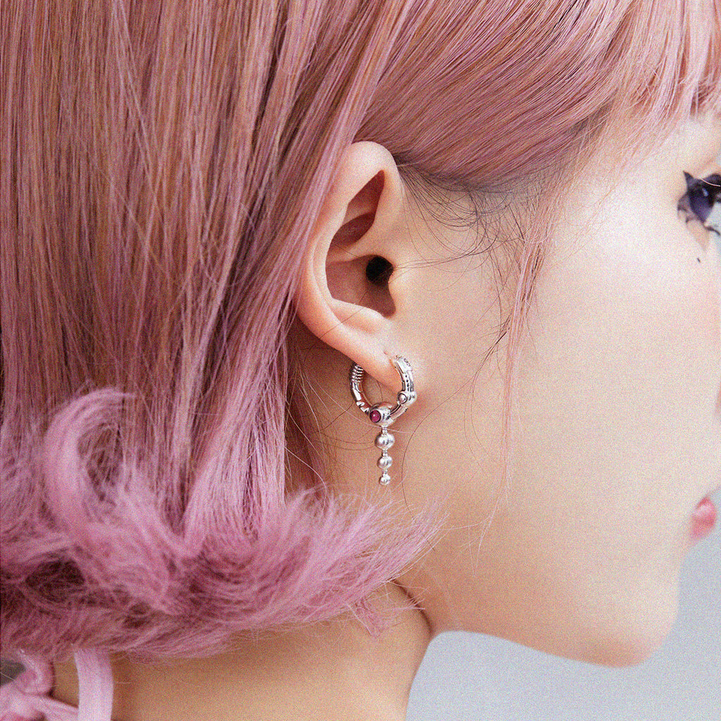 Get trendy with [SideReal X EN ] Miwaku Mayjo Earring - Earrings available at Peiliee Shop. Grab yours for $59.90 today!