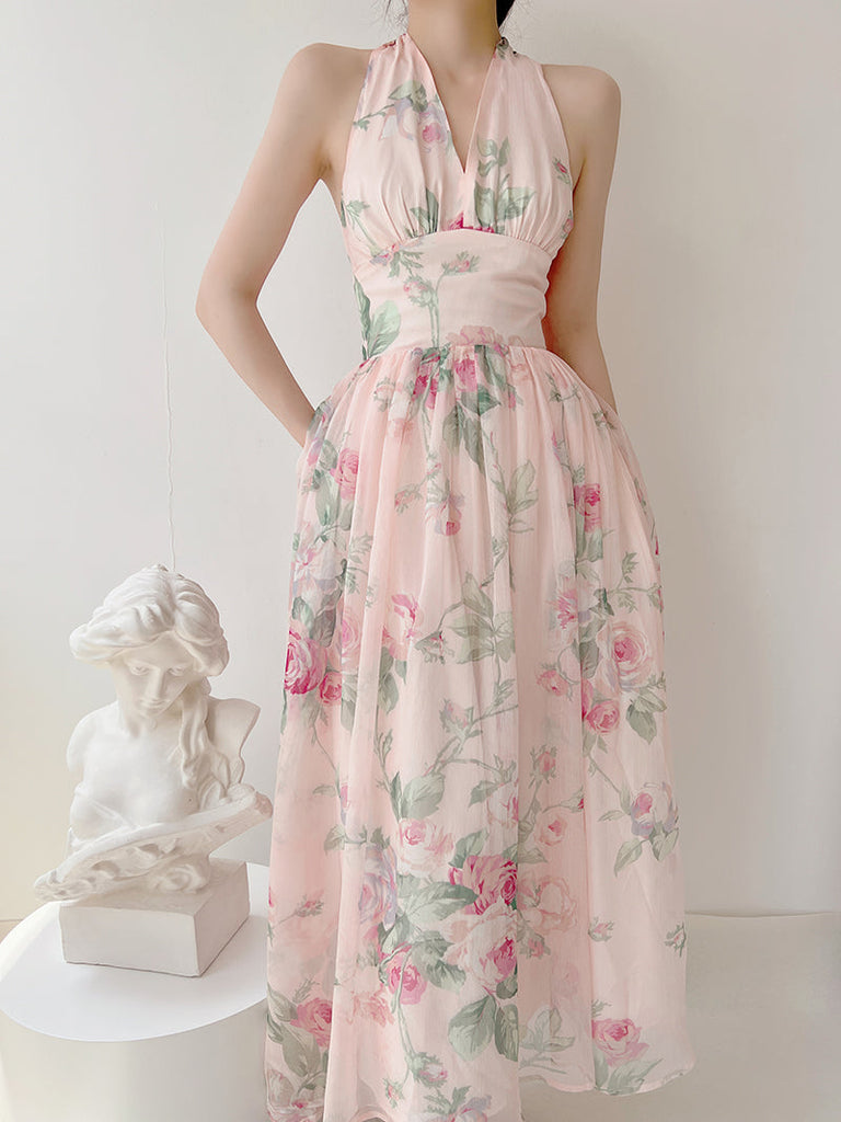 Lost In Dream Floral Dress Gown - Premium Dresses from Peiliee Shop - Just $46.00! Shop now at Peiliee Shop