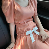 Get trendy with [Last stock] Vienna gilt orange vintage princess dress -  available at Peiliee Shop. Grab yours for $59.90 today!