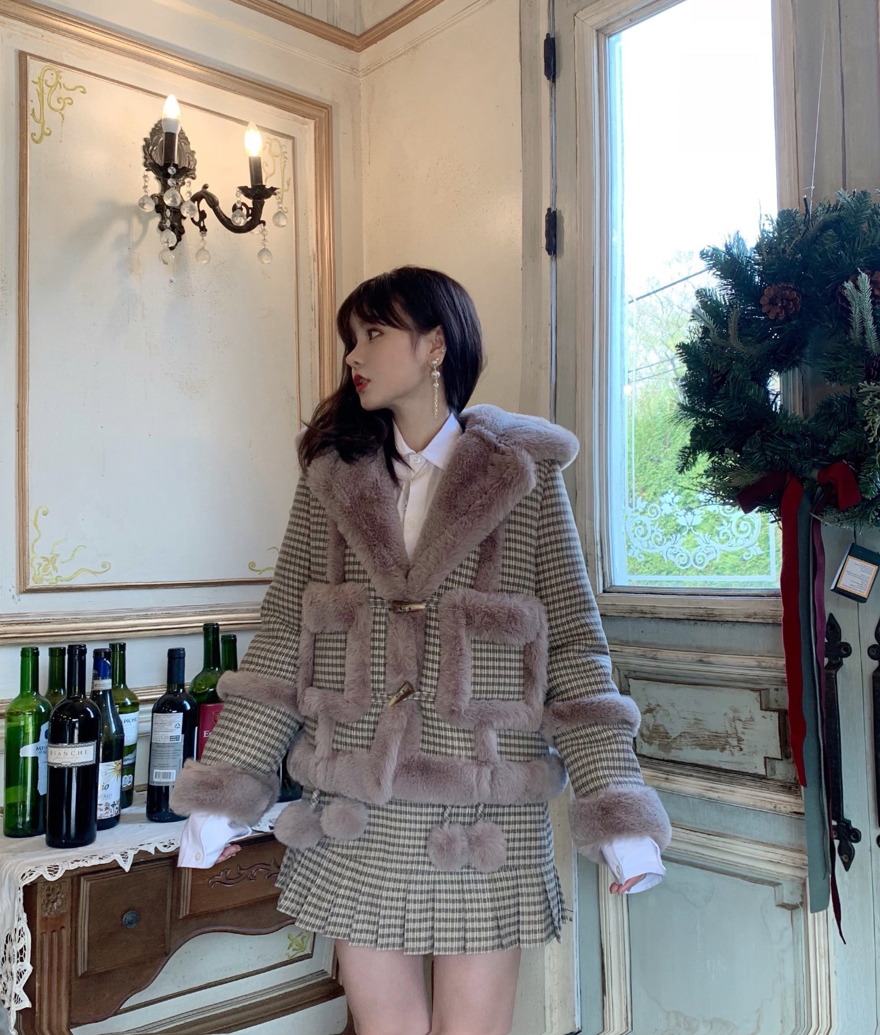 Get trendy with All I want for Christmas is you - faux fur skirt -  available at Peiliee Shop. Grab yours for $25 today!