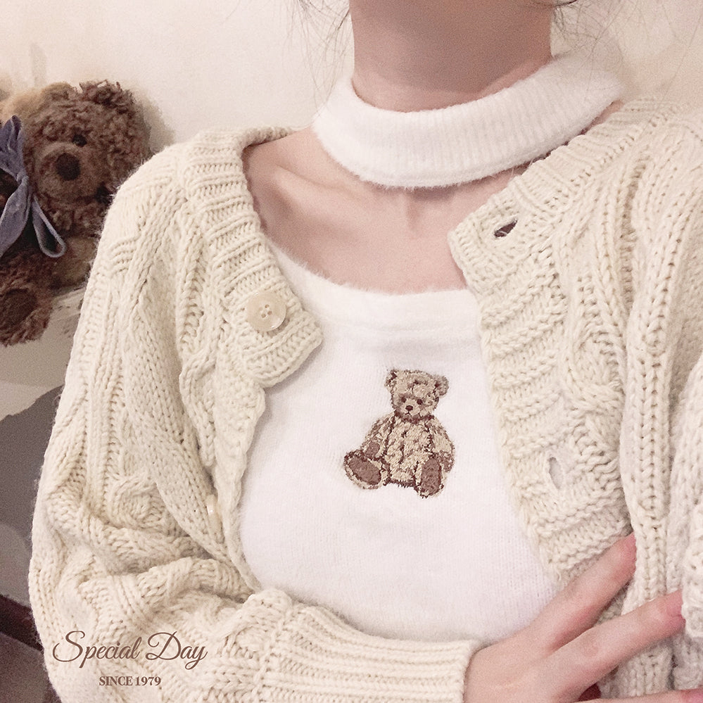 Get trendy with [Basic] Teddy bear faux fur sweater top -  available at Peiliee Shop. Grab yours for $20 today!