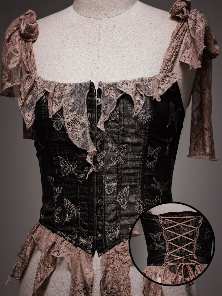 Rusty Dreamer Corset with Bones - Premium Clothing from Blood Supply - Just $48.00! Shop now at Peiliee Shop