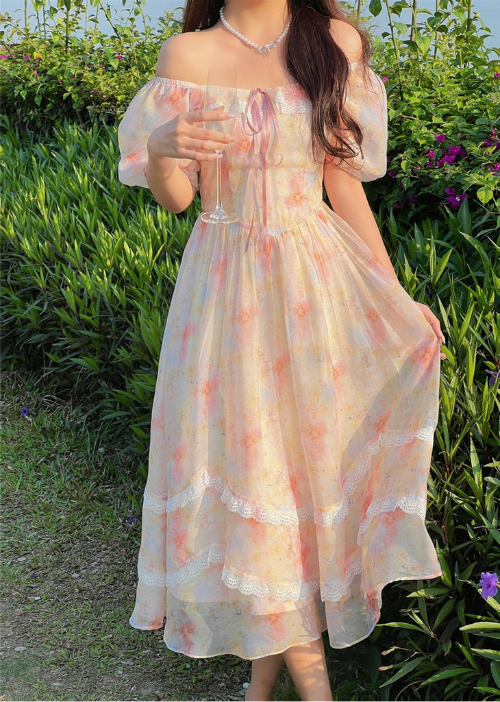 [Premium Selected] Sunset Lover Floral Dress - Premium Dresses from Boss JIA - Just $49.90! Shop now at Peiliee Shop