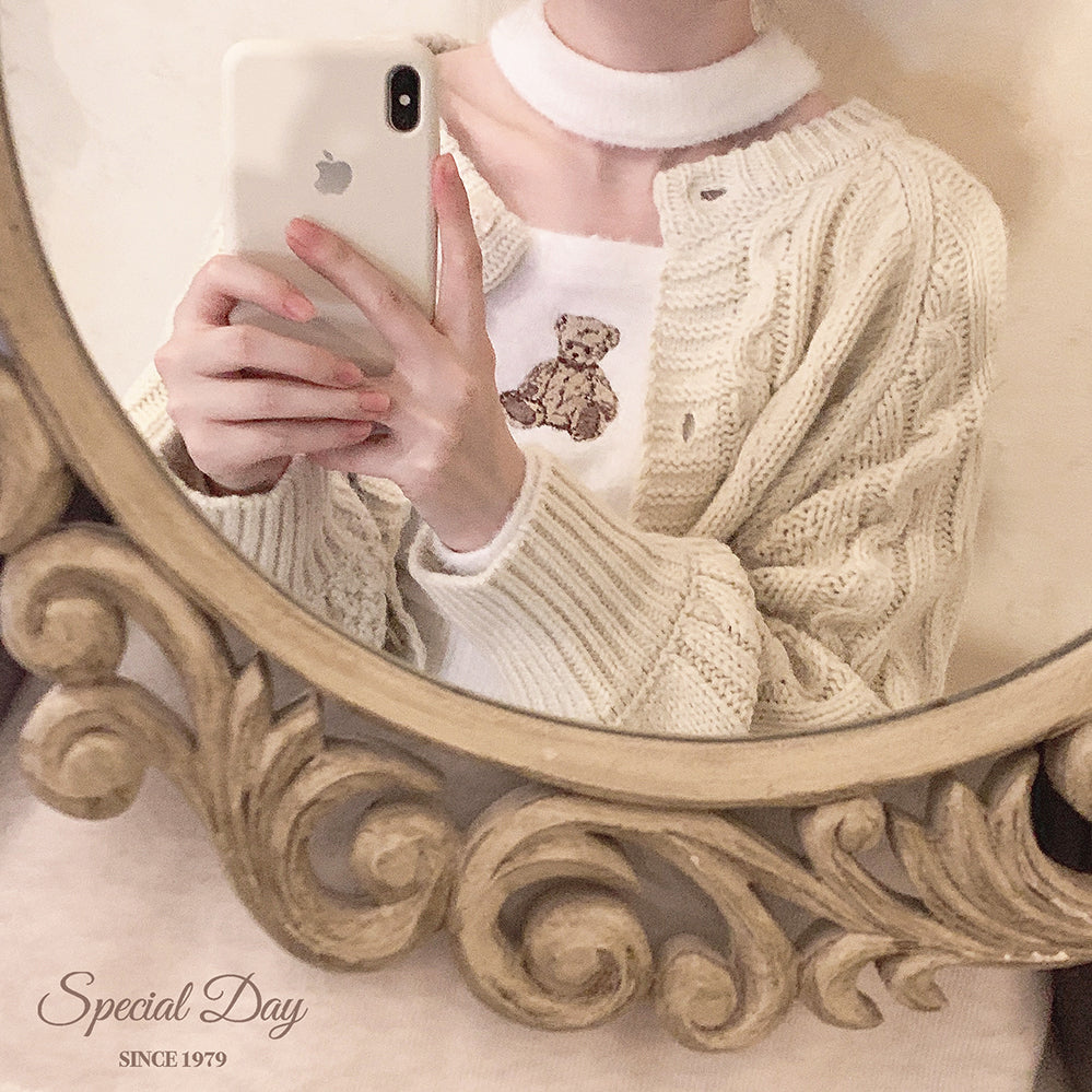 Get trendy with [Basic] Teddy bear faux fur sweater top -  available at Peiliee Shop. Grab yours for $20 today!