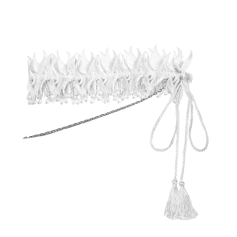 Silver Dragon Embroidery Tassel Belt Chain - Premium Accessories from Blood Supply - Just $25.00! Shop now at Peiliee Shop
