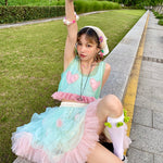 Get trendy with [August Unicorn] Strawberry Mint Marshmallow Handmade Dress Set - Dresses available at Peiliee Shop. Grab yours for $40 today!