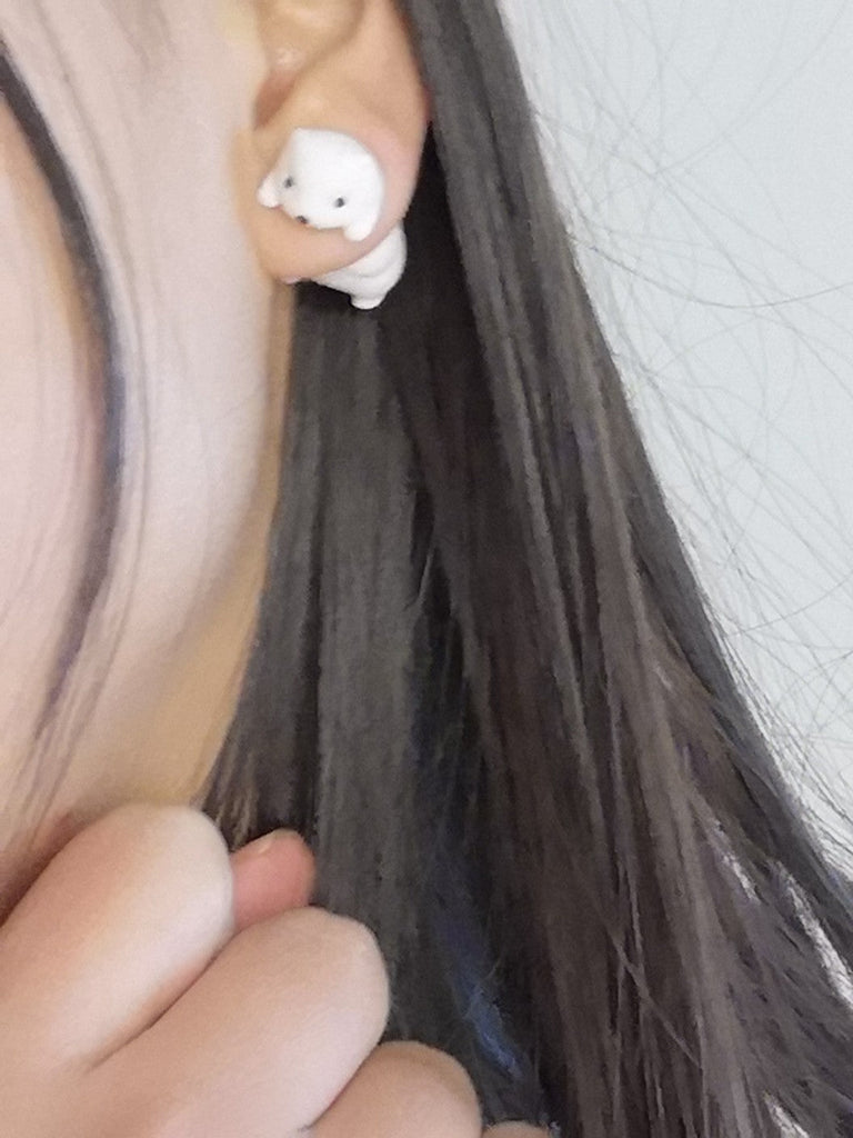 Get trendy with [Mid Season Sale ] Cutie Hamster 3D Handmade Soft Clay Earring - Earring available at Peiliee Shop. Grab yours for $9.90 today!