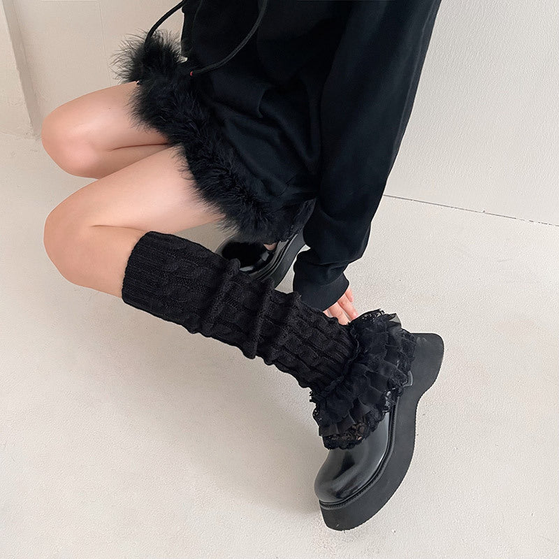 Get trendy with [Basic] JK Girl Knitted Leg Warmer - Socks available at Peiliee Shop. Grab yours for $15.90 today!