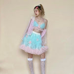 Get trendy with [August Unicorn] Strawberry Mint Marshmallow Handmade Dress Set - Dresses available at Peiliee Shop. Grab yours for $40 today!