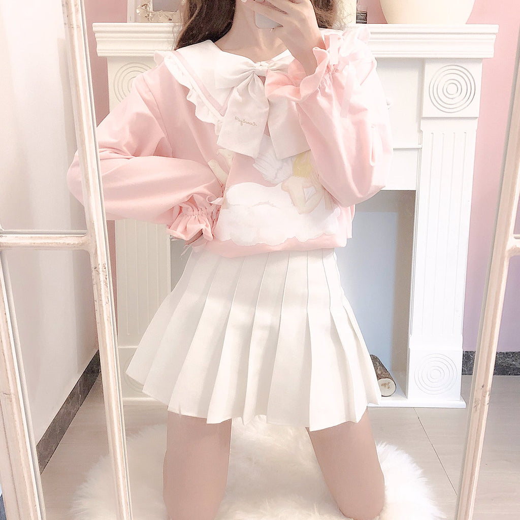 [Mid Season sale ] You are like an angel sailor babydoll hoodie dress - Premium  from Peiliee Shop X RUAI - Just $35.00! Shop now at Peiliee Shop