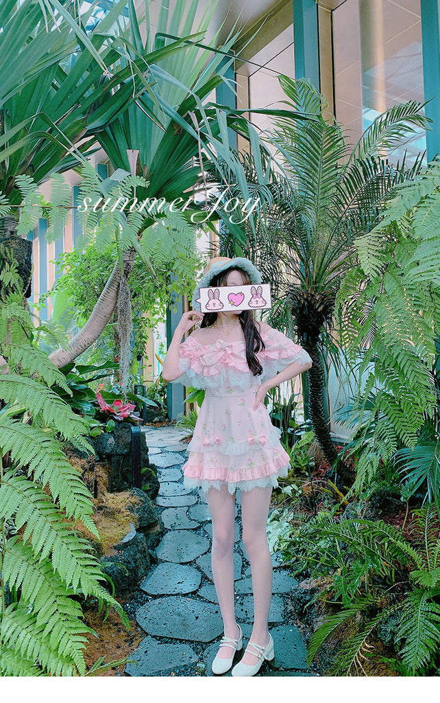 [Exclusive to PeilieeShop] Born like summer flower mini dress (Designer SJ) - Premium  from Summer Joy - Just $55.00! Shop now at Peiliee Shop