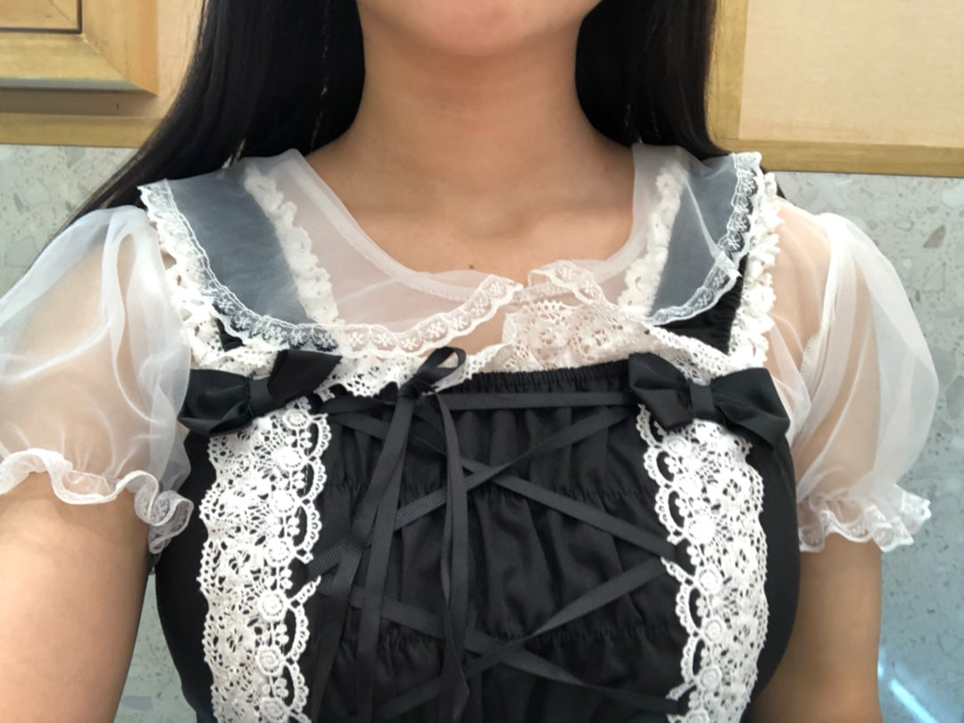 Get trendy with [2020 New] Yuki Hime Single Collar Pastel Babydoll Inner Blouse -  available at Peiliee Shop. Grab yours for $22 today!