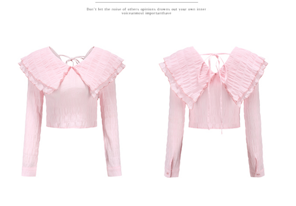 Get trendy with [Last stocks] Sakura Puff Shirt -  available at Peiliee Shop. Grab yours for $25 today!