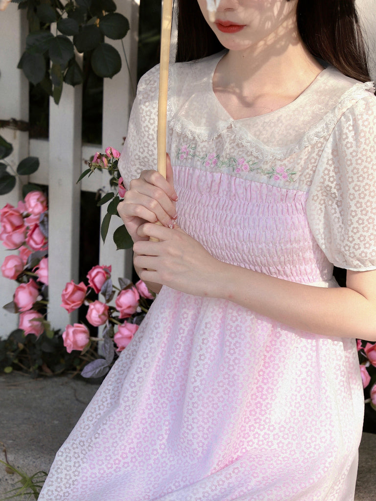 Get trendy with Rose Mist French Romantic Dress -  available at Peiliee Shop. Grab yours for $58 today!