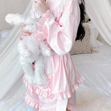 Get trendy with Angelic Rosé Satin Lounge wear set -  available at Peiliee Shop. Grab yours for $12 today!