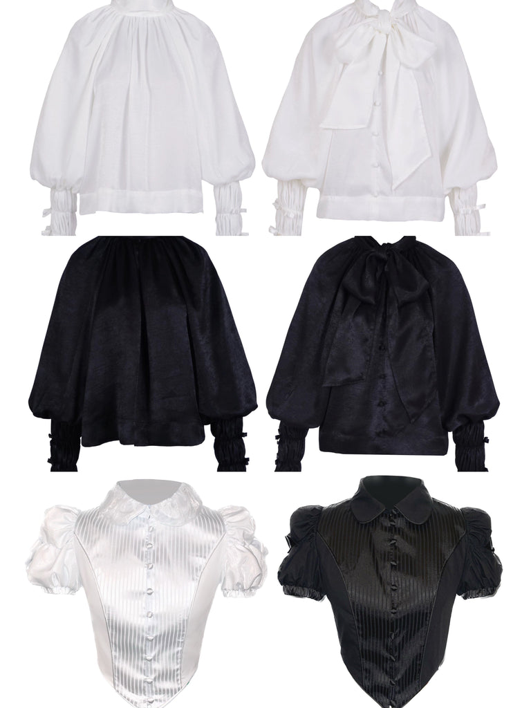 [Nololita Pre-order till Nov 2023] After Rain Gothic Set with satin shirt and skirt - Premium  from NOLOLITA - Just $42.00! Shop now at Peiliee Shop