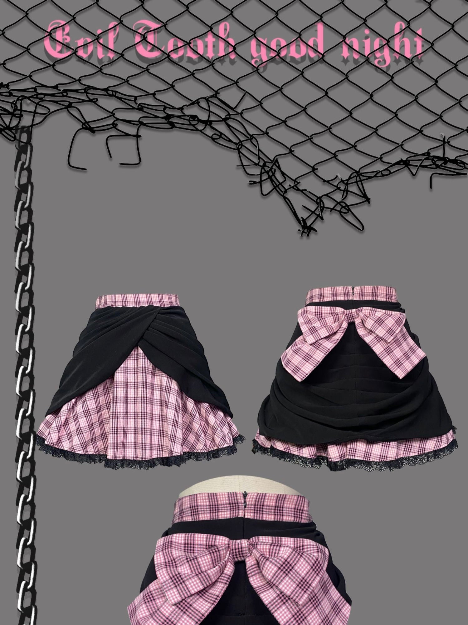 Get trendy with [Evil Tooth] Calling my sweetheart skirt -  available at Peiliee Shop. Grab yours for $49.90 today!