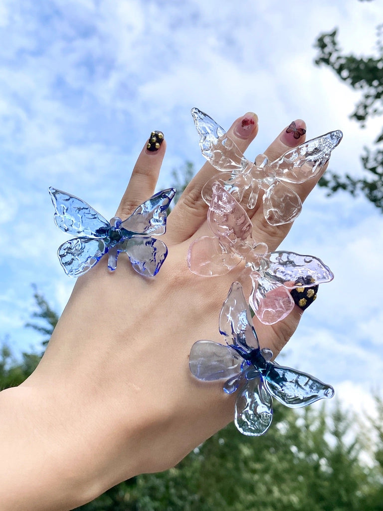 Get trendy with The moment of my life hand crafted glass butterfly ring -  available at Peiliee Shop. Grab yours for $39.90 today!