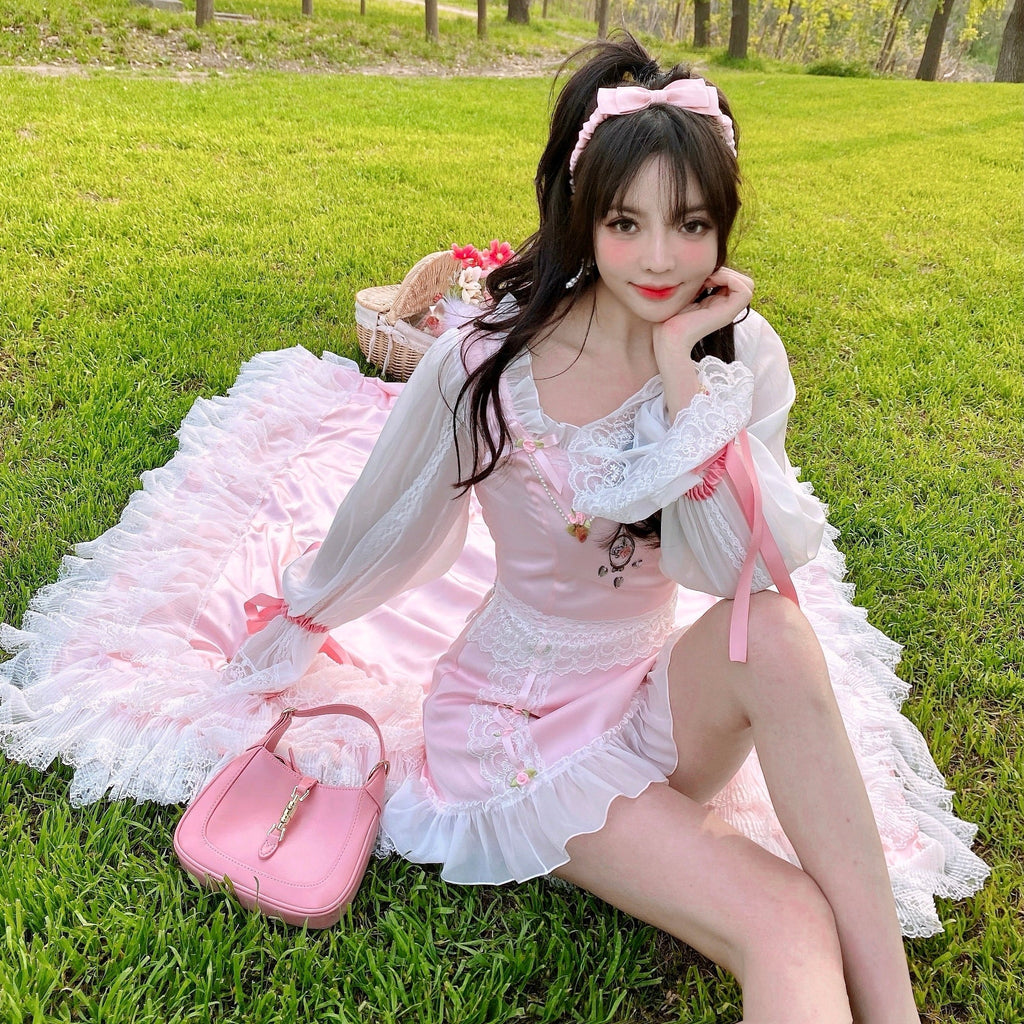 [Premium Selected] Rose Amour Princess Dress set (Designer SJ) - Premium  from Summer Joy - Just $79.90! Shop now at Peiliee Shop