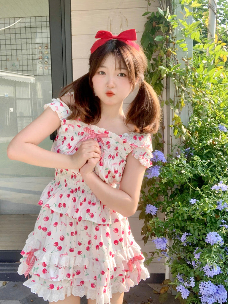Summer Cherry Girl Set - Premium  from Rose Candy - Just $46.80! Shop now at Peiliee Shop