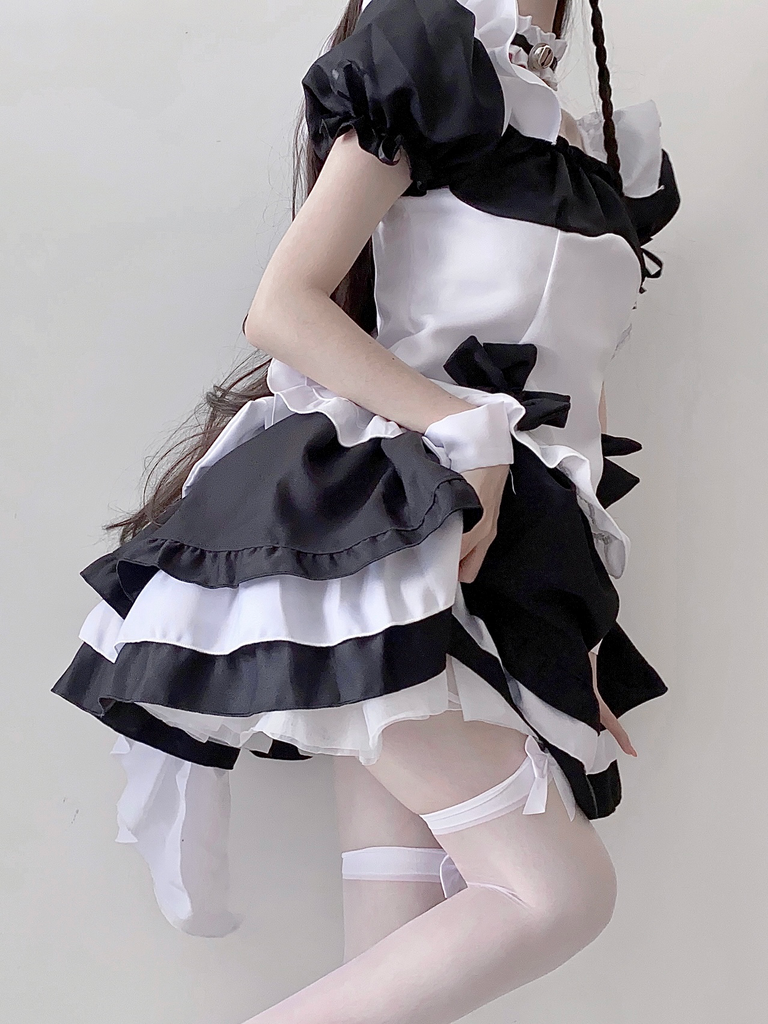 Get trendy with Kuro Neko No Shitsuji - Love Kiki Cosplay maid dress set - Dresses available at Peiliee Shop. Grab yours for $29.90 today!