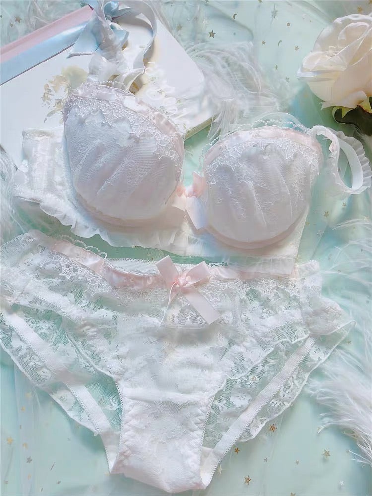 Get trendy with Angel Ribbon for stars and roses Bra Set - lingerie available at Peiliee Shop. Grab yours for $26 today!