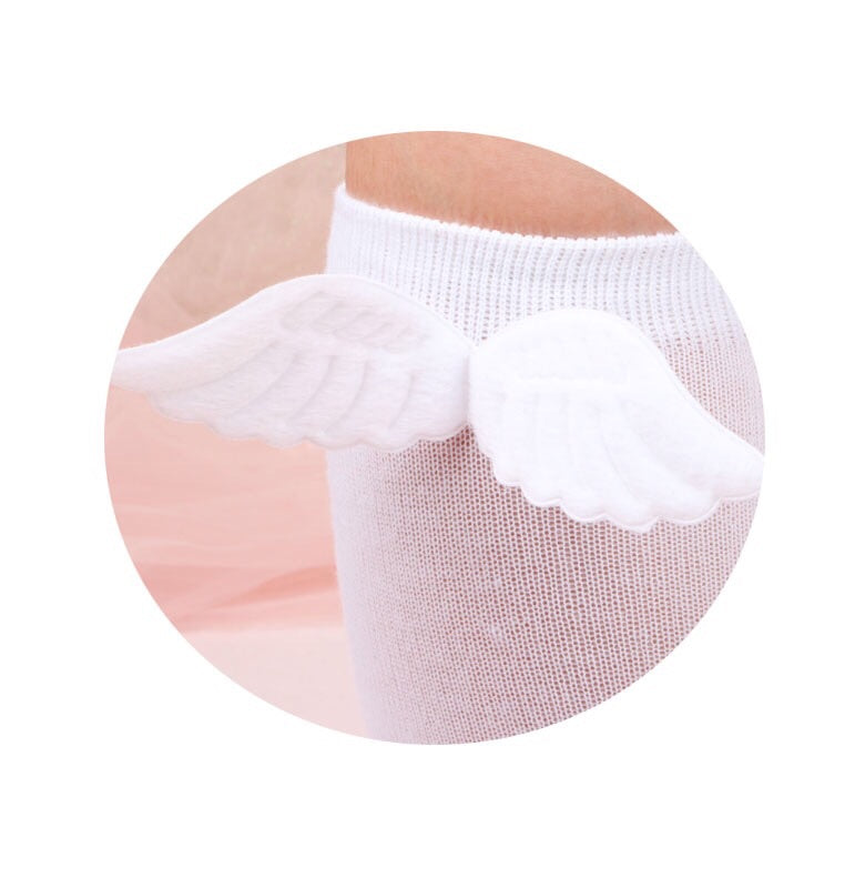 Get trendy with [Basic] Feathers are reminders that angels are always near Angel Wing Socks -  available at Peiliee Shop. Grab yours for $8 today!