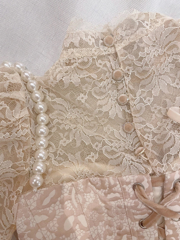 La mia eta floral vintage corset - Premium  from La Mia Eta - Just $289.00! Shop now at Peiliee Shop