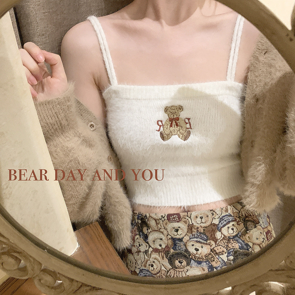 [Basic] Bear and you faux fur top - Premium Shirts & Tops from RIBERRY - Just $17.80! Shop now at Peiliee Shop