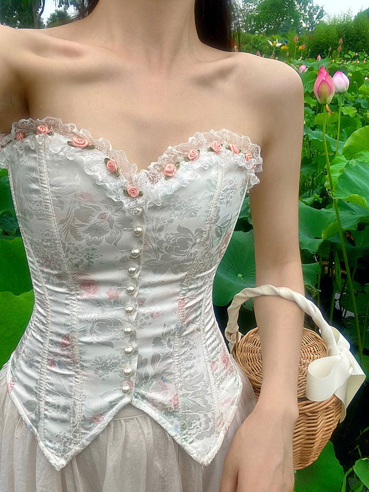 Get trendy with Rose Romance Corset - Corset available at Peiliee Shop. Grab yours for $55 today!