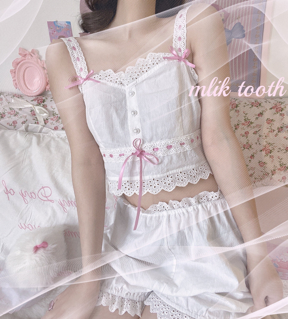 Get trendy with Soft Like Lamb Cotton Lounge Wear Set -  available at Peiliee Shop. Grab yours for $39.90 today!