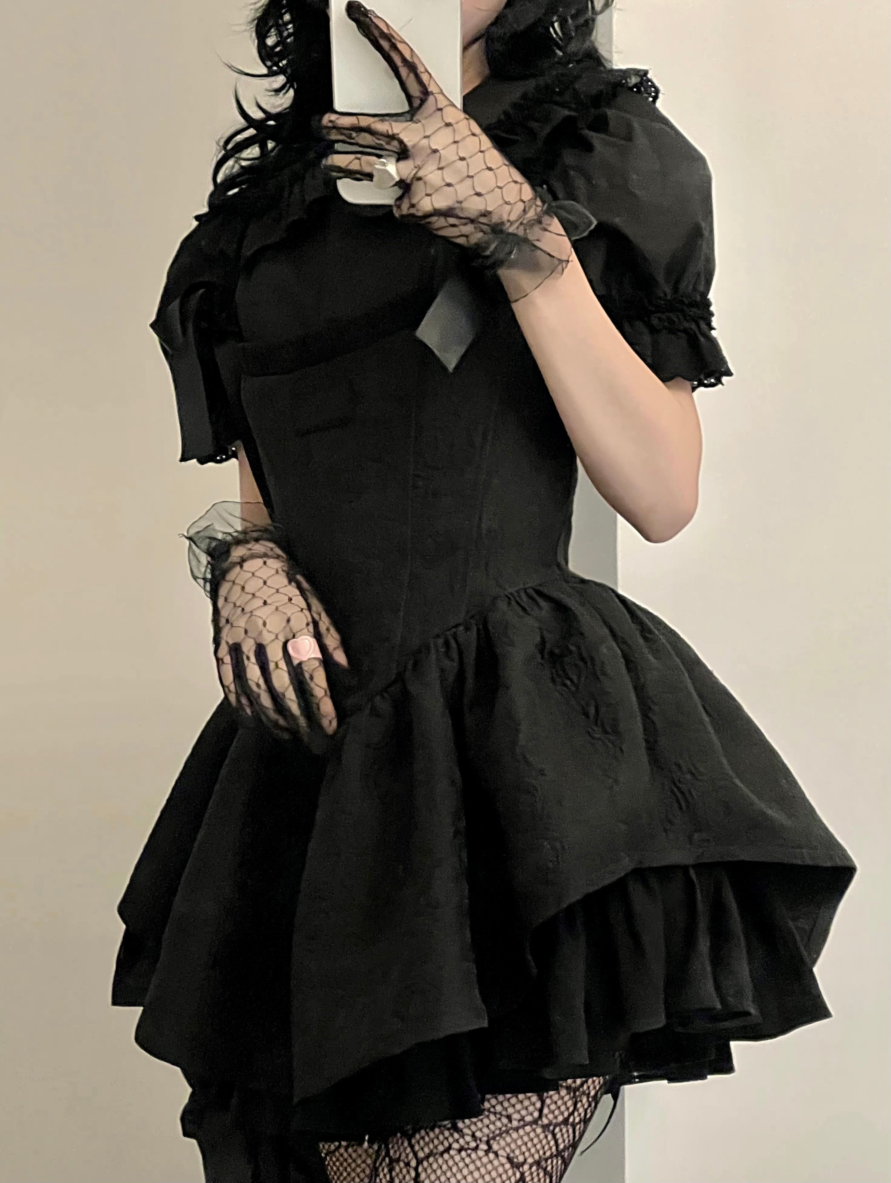 Get trendy with Nololita Hallucination Rose Dress Set - Dress available at Peiliee Shop. Grab yours for $79.90 today!