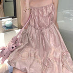 Get trendy with [Sweden warehouse] Escaped Bunny In Peach Flower Garden Dress (designer Arilf) -  available at Peiliee Shop. Grab yours for $55 today!