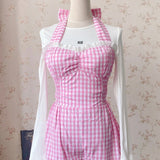 Get trendy with Sea Kissed Sailor Gingham Bodysuit Dress - Dresses available at Peiliee Shop. Grab yours for $48 today!