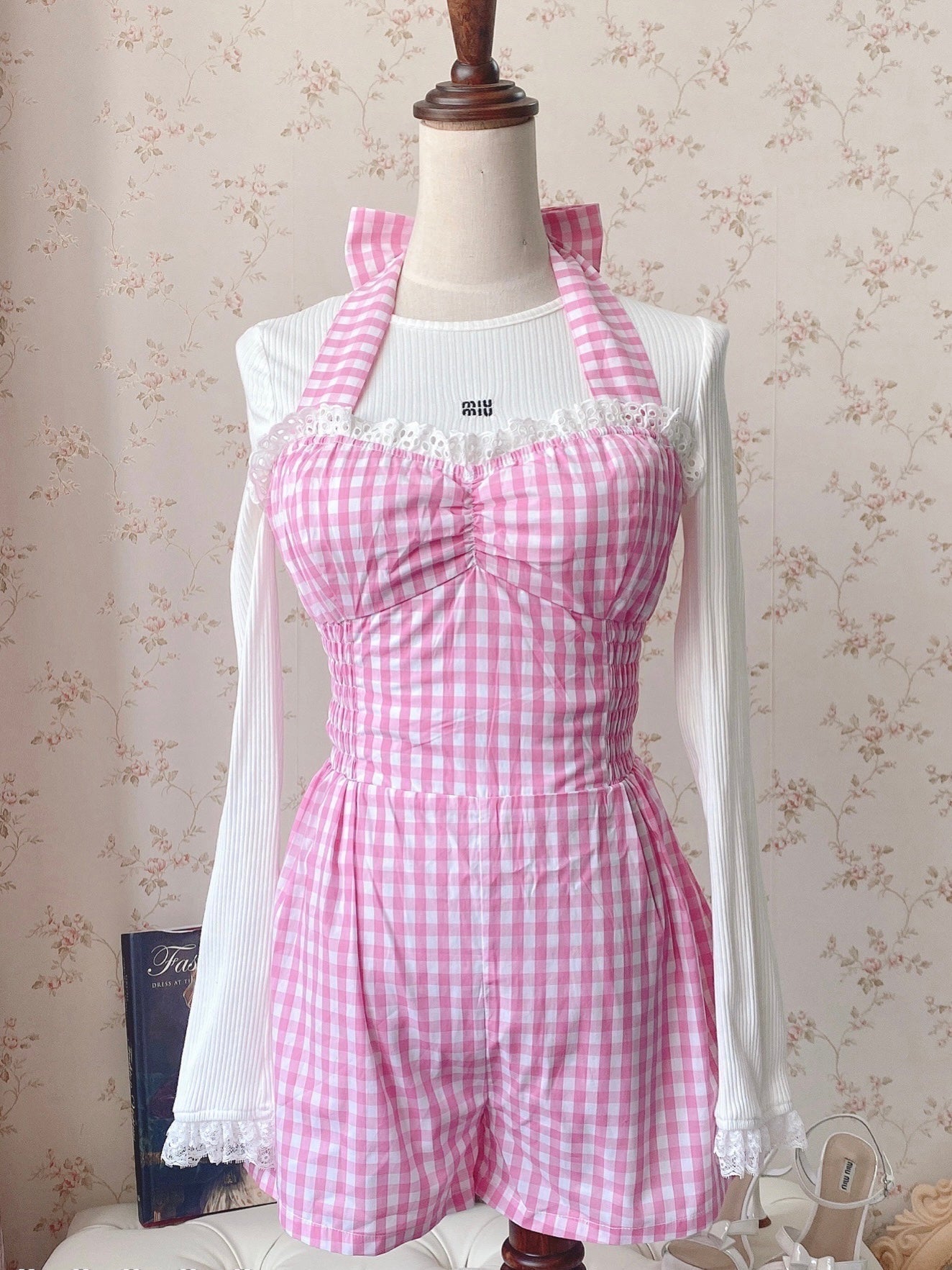 Get trendy with Sea Kissed Sailor Gingham Bodysuit Dress - Dresses available at Peiliee Shop. Grab yours for $48 today!