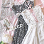 Get trendy with Ballet Dream Babydoll Ballerina gingham dress - Dress available at Peiliee Shop. Grab yours for $36 today!