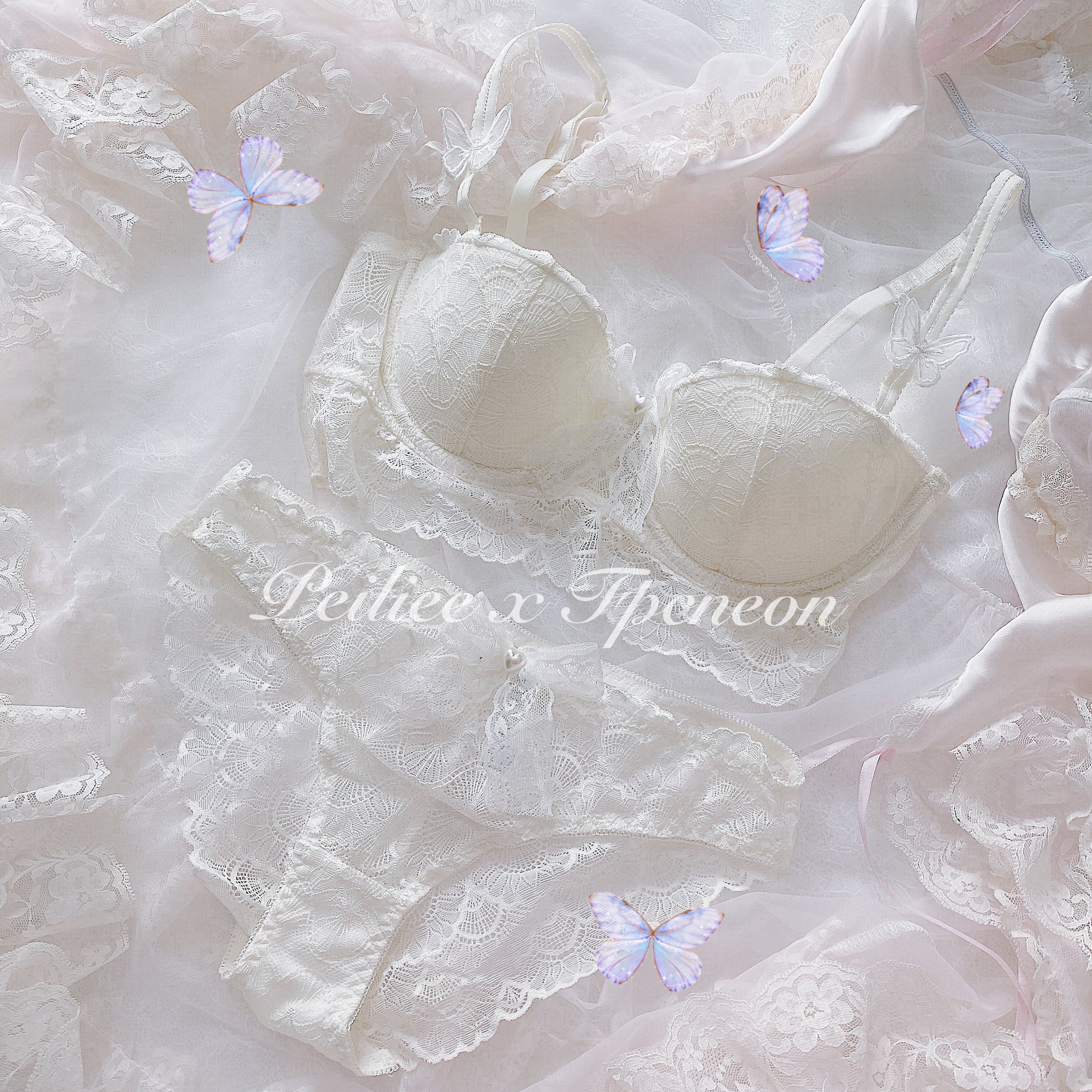 Get trendy with [Mid Season SALE] Dreamy Butterfly Bra Set -  available at Peiliee Shop. Grab yours for $29.90 today!