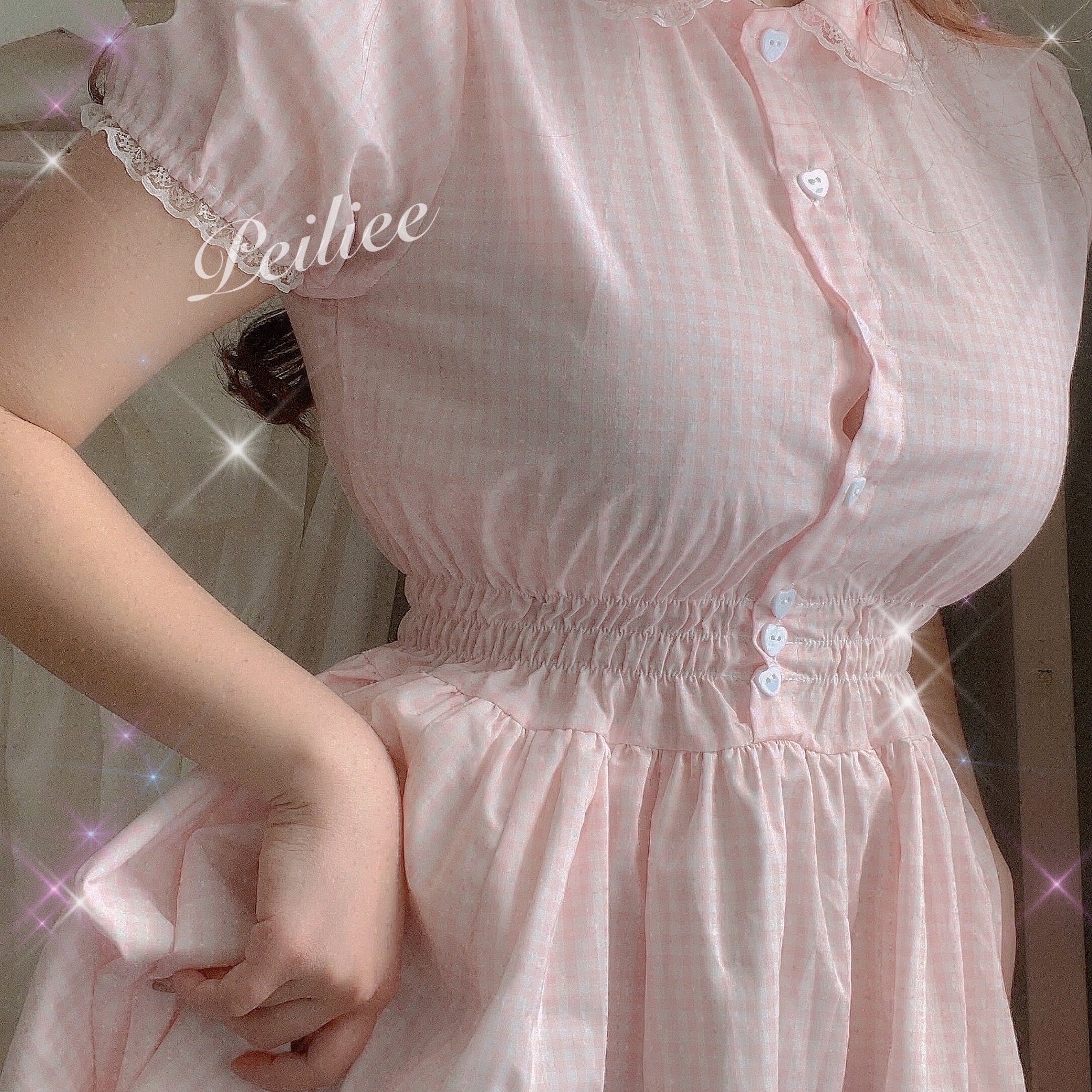 Get trendy with [By Peiliee] Afternoon Tea At Tiffany Gingham Babydoll Mini Dress Lolita 1997 style -  available at Peiliee Shop. Grab yours for $49.90 today!