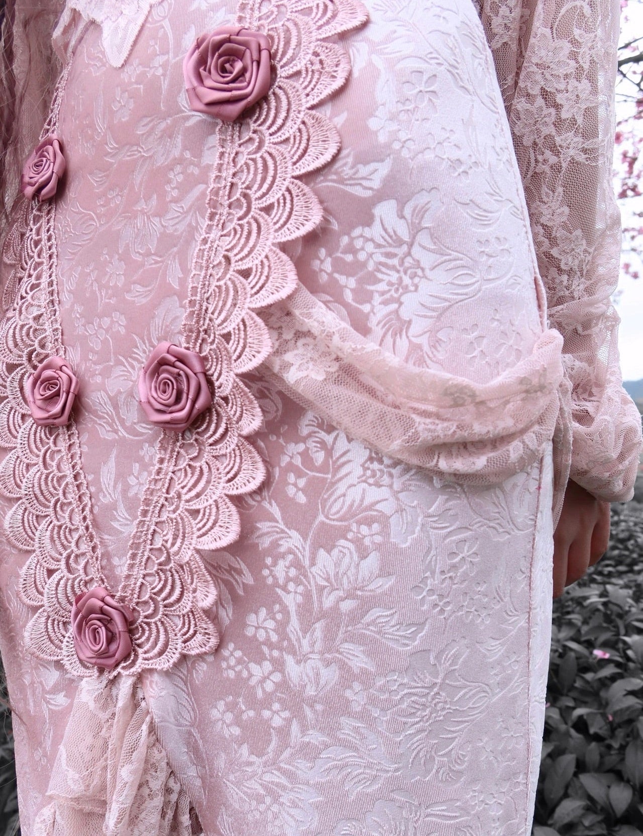 Get trendy with Sakura Dusk 3D Rose Corset top set - Shirts & Tops available at Peiliee Shop. Grab yours for $48.50 today!