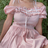 Get trendy with [Peiliee Design 5 years anniversary] Sakura Soft Satin Dress Set - Dresses available at Peiliee Shop. Grab yours for $45 today!