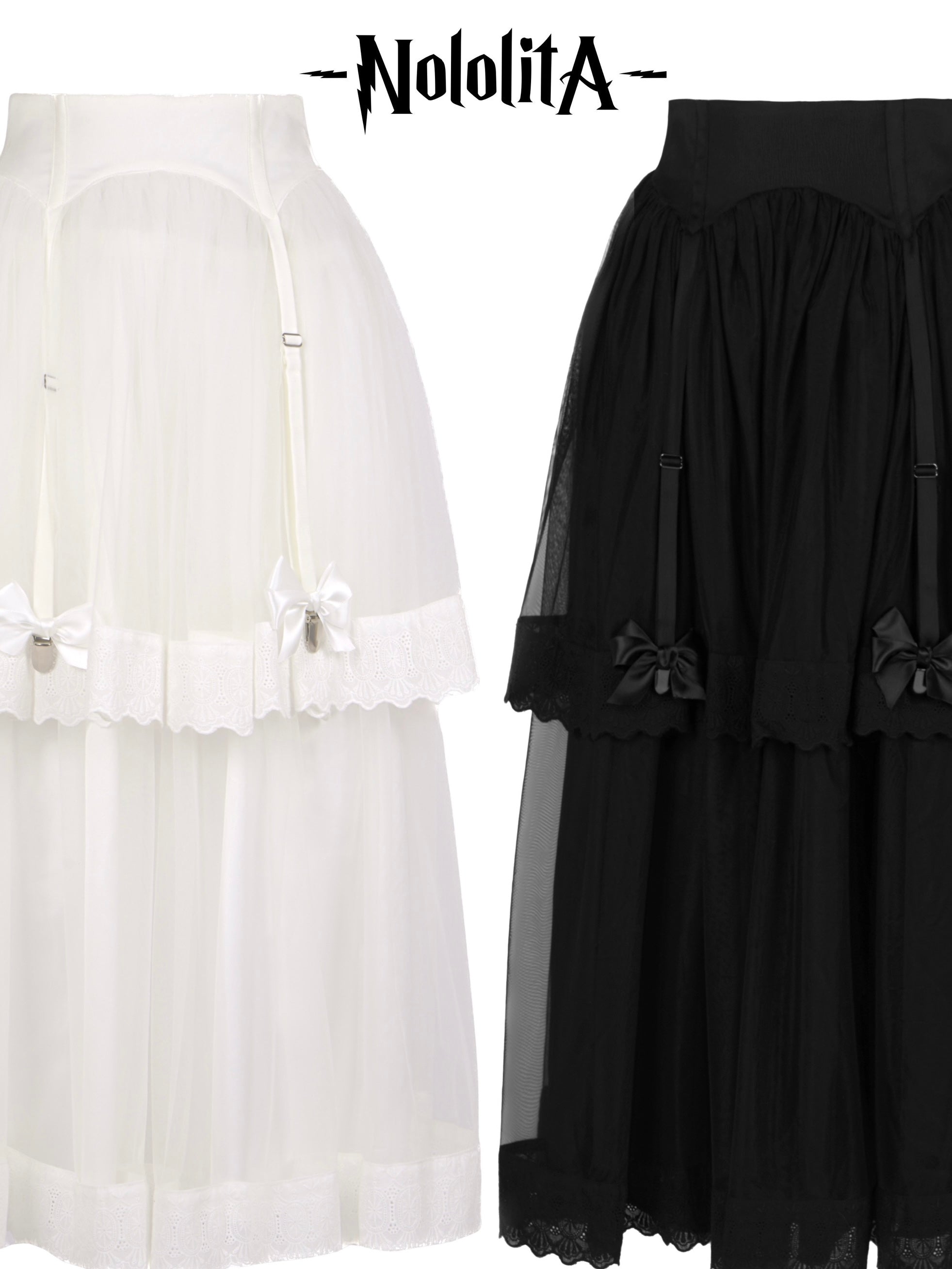Get trendy with [Nololita Pre-order] After Rain Gothic Set with satin shirt and skirt -  available at Peiliee Shop. Grab yours for $42 today!