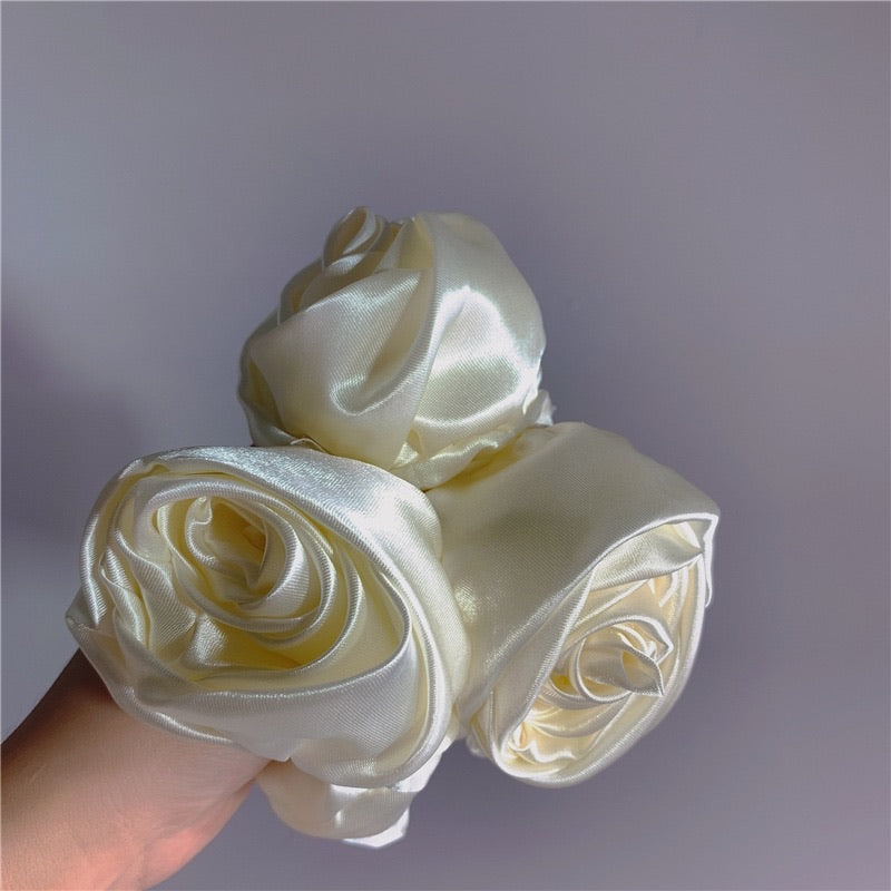 The Shine Rose Satin Hairband - Premium  from Peiliee Shop - Just $6.50! Shop now at Peiliee Shop