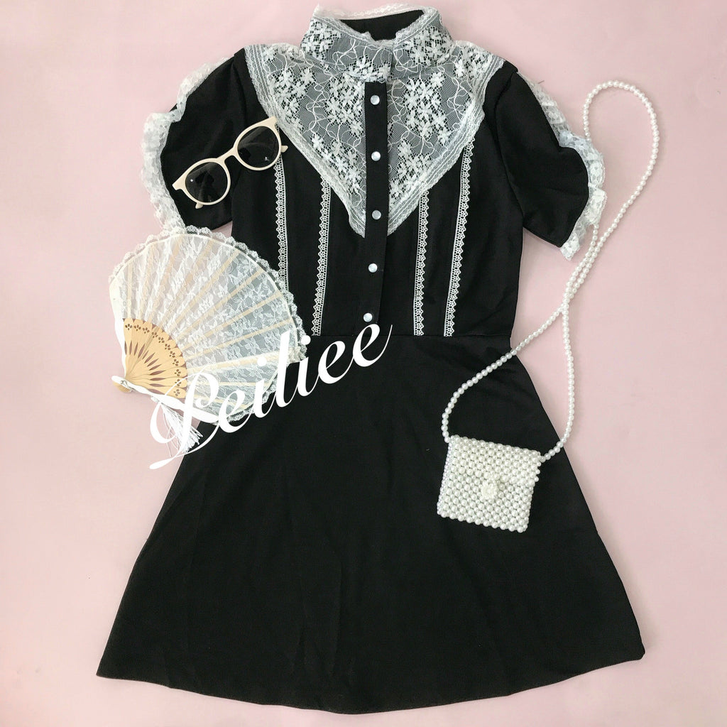 Paris is always a good idea satin babydoll mini dress - Premium  from Peiliee Shop - Just $42.00! Shop now at Peiliee Shop