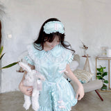 Get trendy with Angelic Mint Satin Lounge wear set -  available at Peiliee Shop. Grab yours for $15 today!