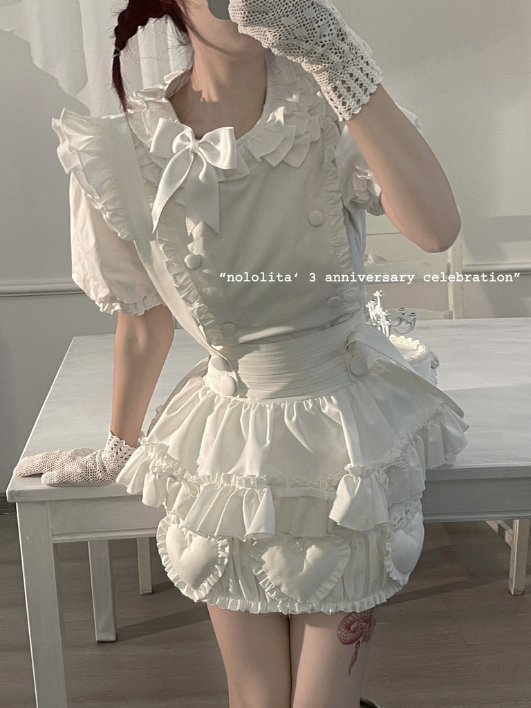 Get trendy with [Nololita Pre-order till Nov 2023] Pastry Sweetheart  apron dress set -  available at Peiliee Shop. Grab yours for $10 today!