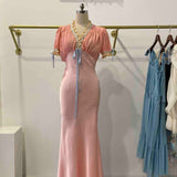Get trendy with [Customized] Angelic Garden Vintage Gown Dress - Dress available at Peiliee Shop. Grab yours for $95 today!