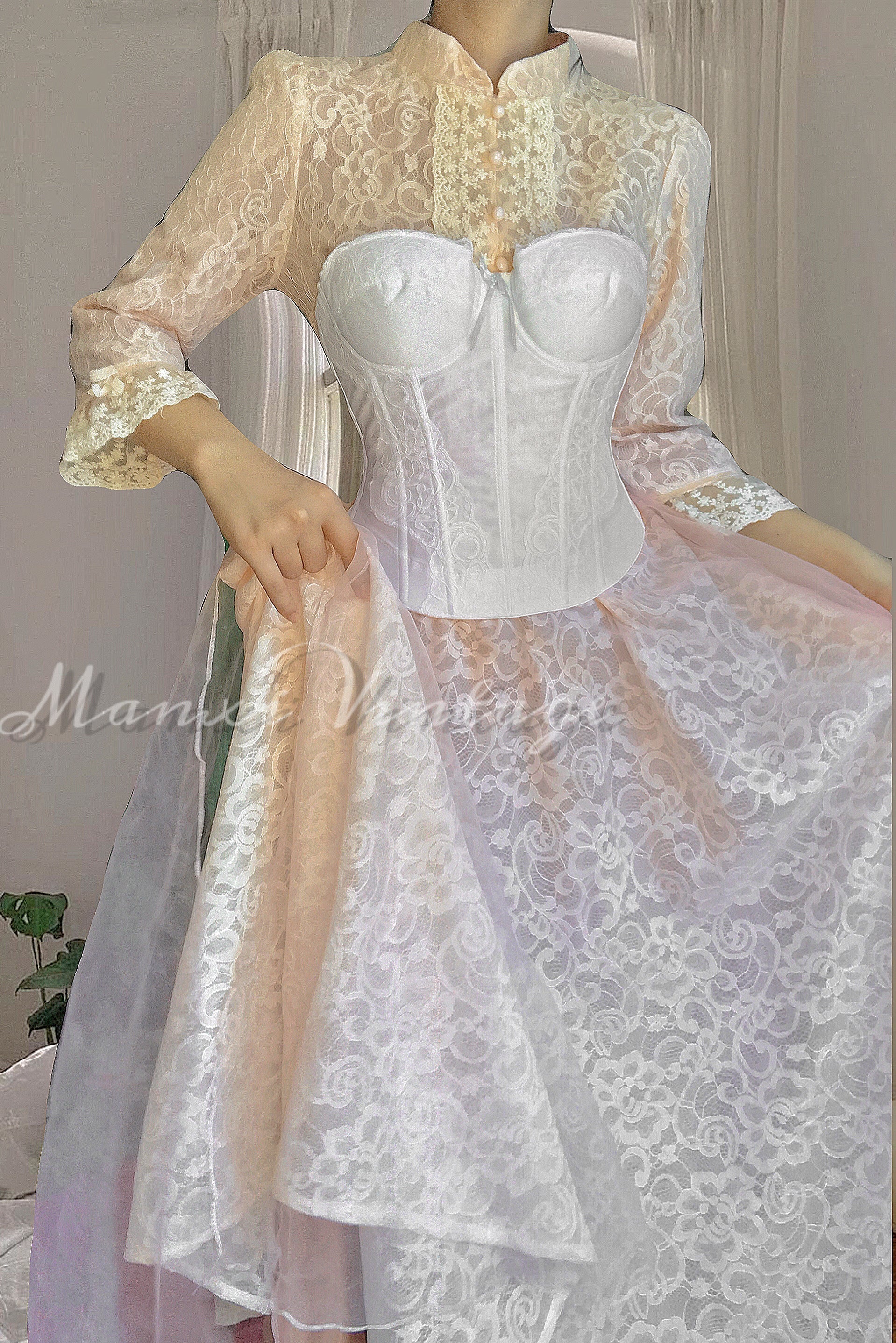 Get trendy with [Relove Couture- Second Hand] Vintage princess dress -  available at Peiliee Shop. Grab yours for $80 today!
