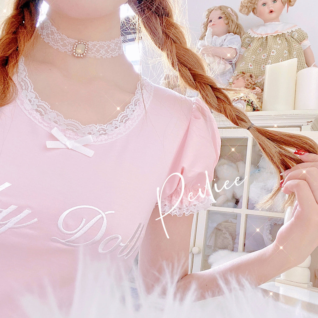 Get trendy with [Peiliee 3 Years Anniversary] Min Sötnos Sweet Babydoll (babygirl) Larme Cotton Top -  available at Peiliee Shop. Grab yours for $25 today!