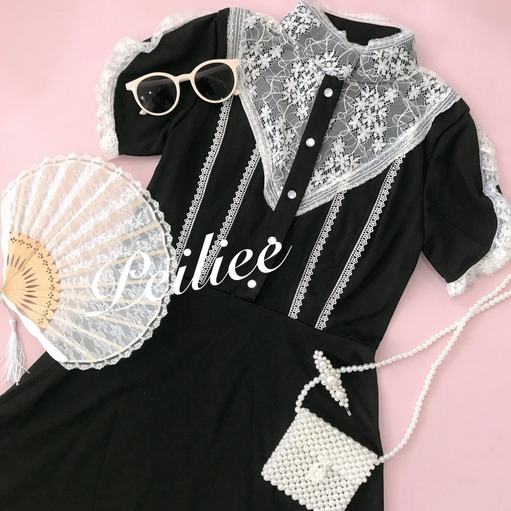 Paris is always a good idea satin babydoll mini dress - Premium  from Peiliee Shop - Just $42.00! Shop now at Peiliee Shop